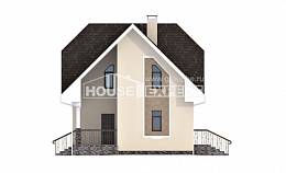 125-001-Л Проект двухэтажного дома с мансардным этажом, экономичный коттедж из бризолита Стрежевой, House Expert