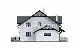 290-003-П Проект двухэтажного дома с мансардой, просторный коттедж из твинблока Колпашево, House Expert