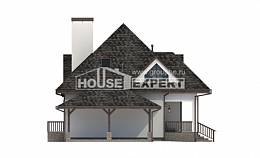 110-002-Л Проект двухэтажного дома мансардой, гараж, бюджетный загородный дом из поризованных блоков Асино, House Expert