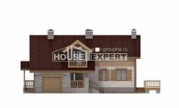 165-002-П Проект двухэтажного дома мансардный этаж и гаражом, доступный коттедж из поризованных блоков Томск, House Expert