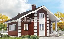 115-001-П Проект двухэтажного дома мансардный этаж, красивый домик из теплоблока Колпашево, House Expert