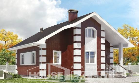 115-001-П Проект двухэтажного дома мансардный этаж, красивый домик из теплоблока Колпашево, House Expert
