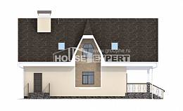 125-001-Л Проект двухэтажного дома с мансардой, доступный загородный дом из керамзитобетонных блоков Колпашево, House Expert