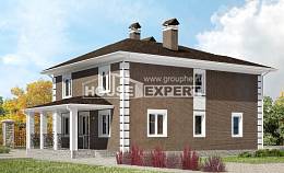185-002-П Проект двухэтажного дома, небольшой коттедж из пеноблока, Колпашево