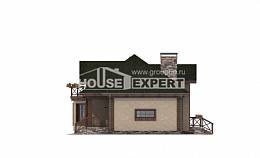 180-010-П Проект двухэтажного дома мансардный этаж, гараж, просторный домик из керамзитобетонных блоков Стрежевой, House Expert