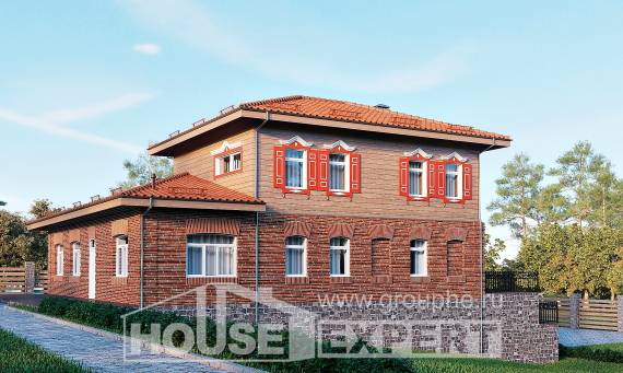 380-002-Л Проект трехэтажного дома, гараж, огромный дом из кирпича Колпашево, House Expert