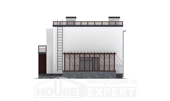 215-002-П Проект двухэтажного дома, современный коттедж из газосиликатных блоков, Томск