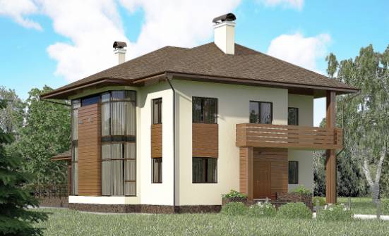 300-001-П Проект двухэтажного дома, классический коттедж из кирпича, Асино