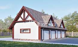 145-002-Л Проект гаража из газобетона Асино, House Expert