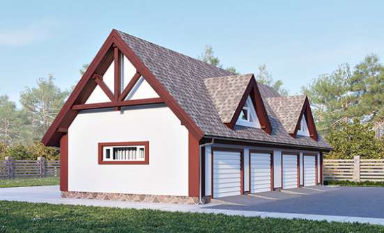 145-002-Л Проект гаража из твинблока Асино | Проекты домов от House Expert