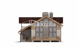 165-002-П Проект двухэтажного дома мансардой, гараж, бюджетный домик из поризованных блоков Северск, House Expert