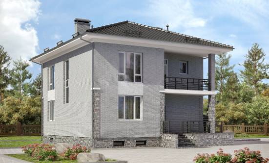 275-004-П Проект трехэтажного дома и гаражом, огромный коттедж из кирпича, Асино