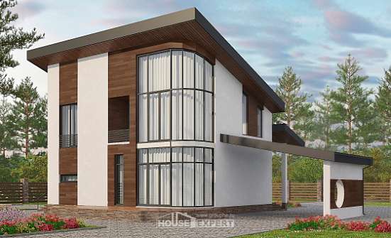 230-001-П Проект двухэтажного дома с мансардным этажом, классический коттедж из кирпича, Колпашево