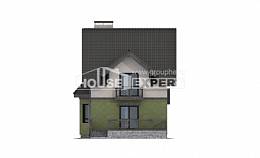 120-003-П Проект двухэтажного дома мансардой, скромный дом из пеноблока Северск, House Expert