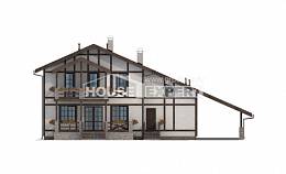 250-002-Л Проект двухэтажного дома с мансардой, гараж, средний домик из кирпича Северск, House Expert
