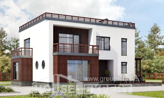 215-002-П Проект двухэтажного дома, уютный дом из арболита, Томск