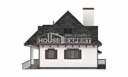 110-002-Л Проект двухэтажного дома мансардный этаж и гаражом, компактный загородный дом из арболита Томск, House Expert