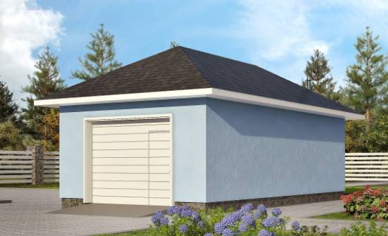 040-001-Л Проект гаража из пеноблока Асино | Проекты домов от House Expert