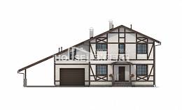 250-002-Л Проект двухэтажного дома с мансардой и гаражом, современный дом из кирпича Асино, House Expert
