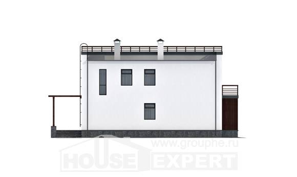 215-002-П Проект двухэтажного дома, простой коттедж из блока, Асино