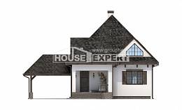 110-002-Л Проект двухэтажного дома мансардный этаж, гараж, красивый загородный дом из керамзитобетонных блоков Северск, House Expert