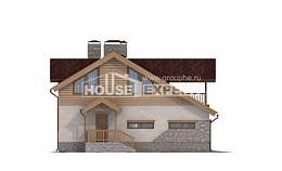 165-002-П Проект двухэтажного дома мансардой, гараж, небольшой домик из твинблока Северск, House Expert
