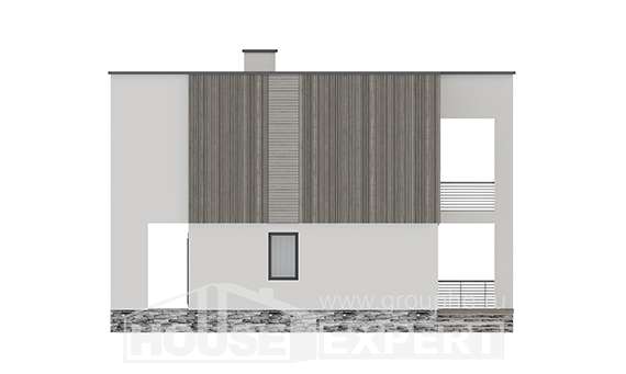150-017-П Проект двухэтажного дома, недорогой коттедж из теплоблока, Томск