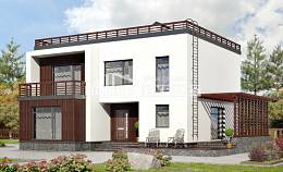 215-002-П Проект двухэтажного дома, классический коттедж из пеноблока Колпашево, House Expert
