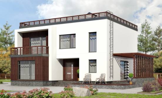 215-002-П Проект двухэтажного дома, красивый загородный дом из арболита, Стрежевой